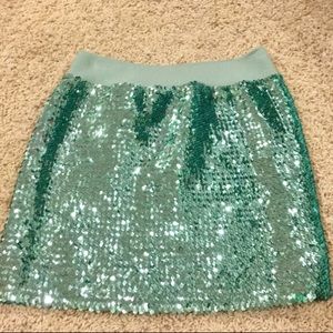 Sassy Teal Sequin Skirt